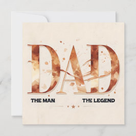 Tarjeta de Día de los Padres de la acuarela de mod