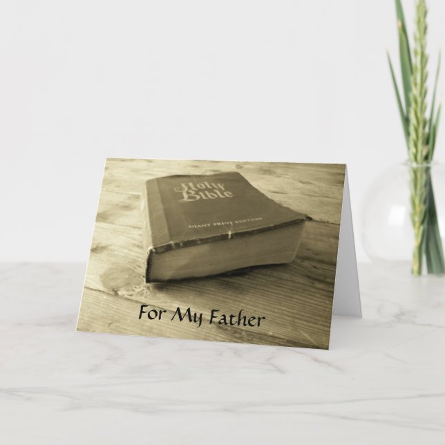 Tarjeta de Día de los Padres Viejos de la Biblia (Anverso)