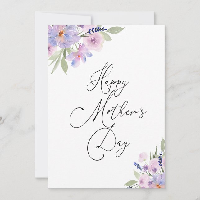 tarjeta de día de madre feliz con guión elegante (Anverso)