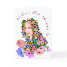 Tarjeta de día de mamá y bebé amor para madre