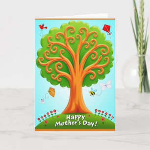 Tarjeta de día de primavera con lunares