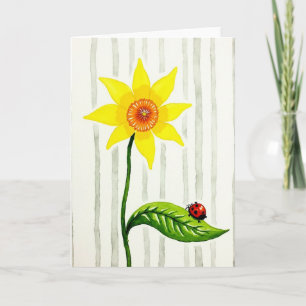 Tarjeta de día de primavera de floración brillante