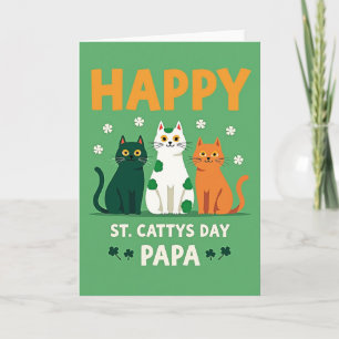Tarjeta de Día de San Catis con Hoja de Oro Falsa