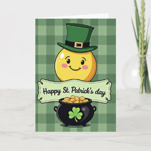 Tarjeta de día de San Patricio a cuadros