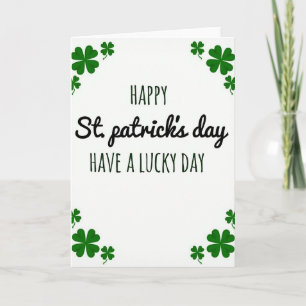 Tarjeta de Día de San Patricio con Hoja de Oro Fal