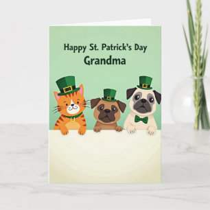 Tarjeta de Día de San Patricio para Abuela con Ani