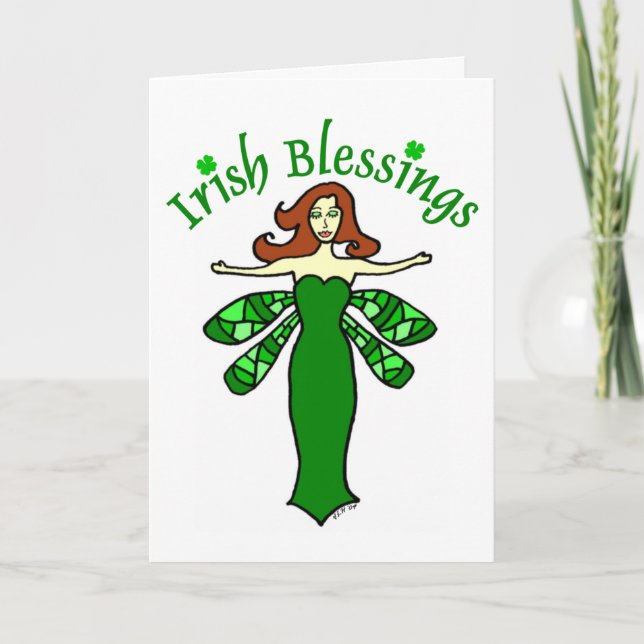 Tarjeta de Día de San Patricio para las Bendicione (Anverso)