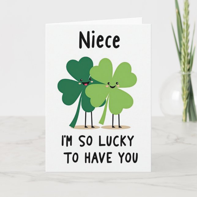 Tarjeta de Día de San Patricio para Sobrina Querid (Anverso)