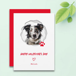 Tarjeta de día de San Valentín con foto de perro y