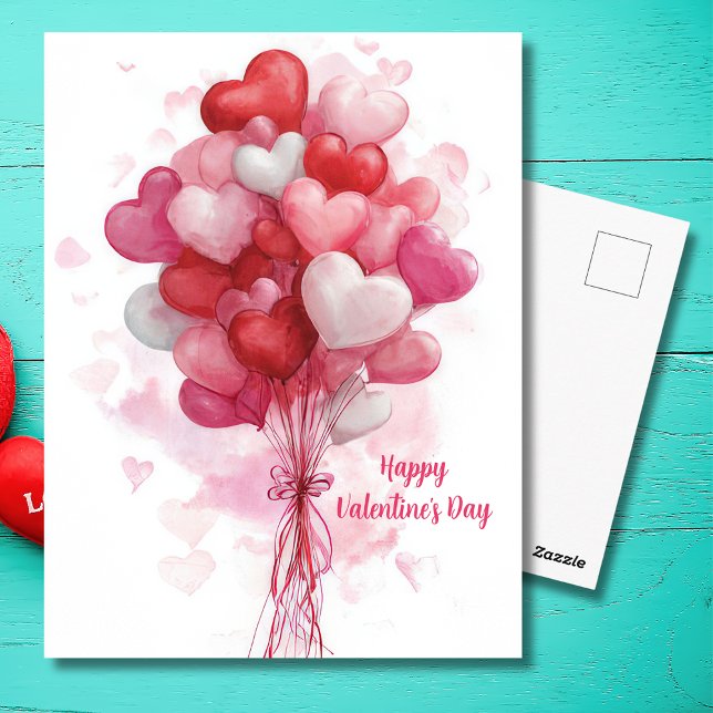 Tarjeta de día de San Valentín con globos en forma (Subido por el creador)