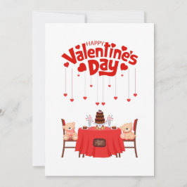 Tarjeta de día de San Valentín con osito de peluch