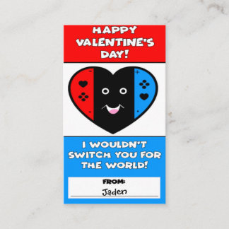 Tarjeta de día de San Valentín, controlador de vid