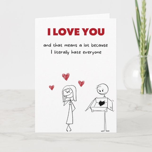Tarjeta de Día de San Valentín de arte Doodle mini (Anverso)