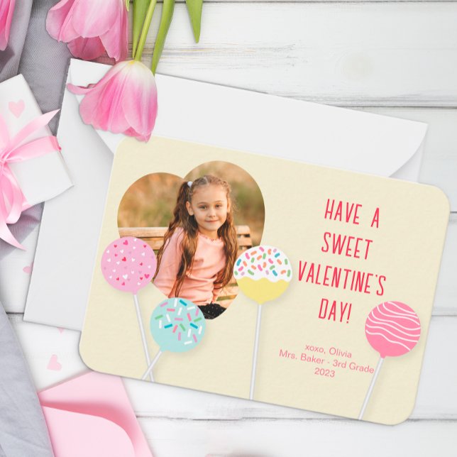 Tarjeta de Día de San Valentín de aula fotográfica (Classroom Valentine's Day Card)