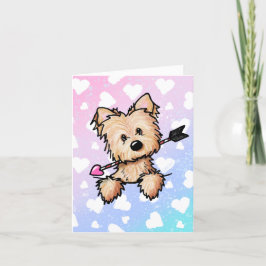 Tarjeta de Día de San Valentín de Cairn de KiniArt