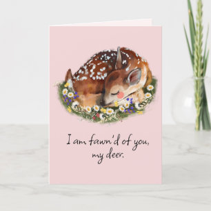 Tarjeta de día de San Valentín de ciervos