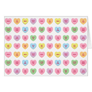 Tarjeta de Día de San Valentín de corazones de con