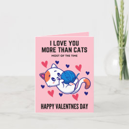 Tarjeta de Día de San Valentín de gato