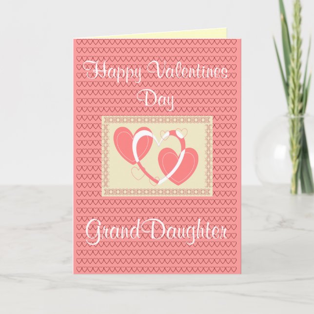 TARJETA DE DÍA DE SAN VALENTÍN DE GRANDDAUGHTER (Anverso)