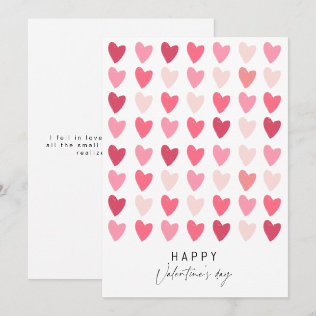 Tarjeta de Día de San Valentín de Love Heart (Anverso / Reverso)