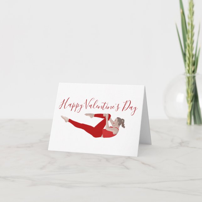 Tarjeta de Día de San Valentín de Pilates (Anverso)
