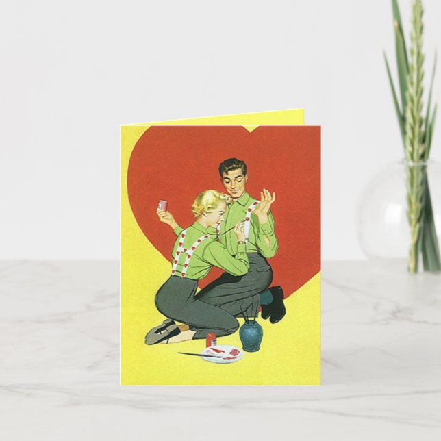 Tarjeta de Día de San Valentín de "Suspender Heart (Anverso)