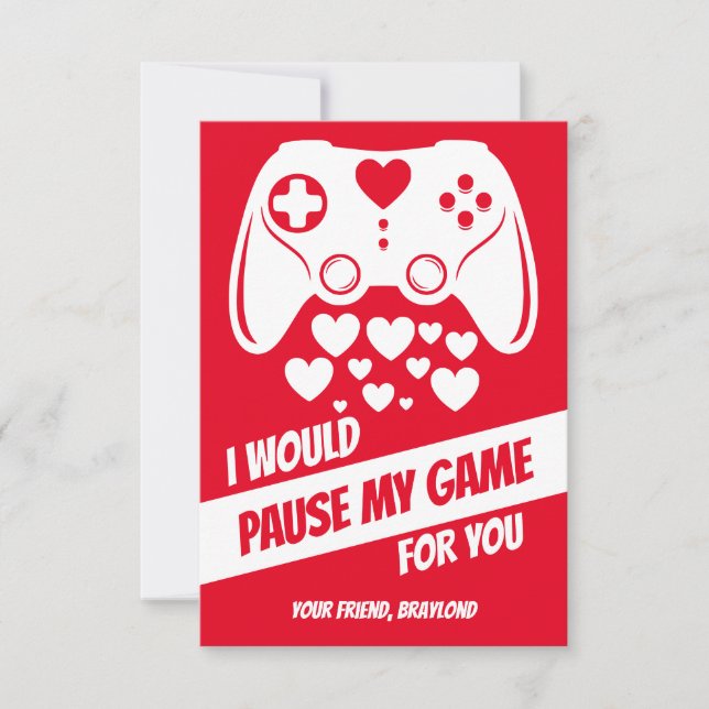 Tarjeta de Día de San Valentín de videojuegos (Anverso)