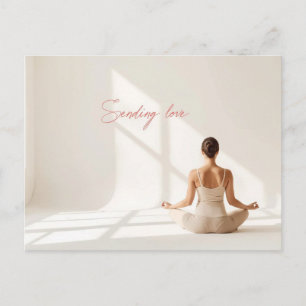 Tarjeta de día de San Valentín de Yoga Meditación 