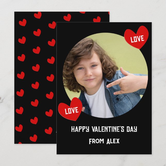 Tarjeta de Día de San Valentín fotográfica de Love (Anverso / Reverso)