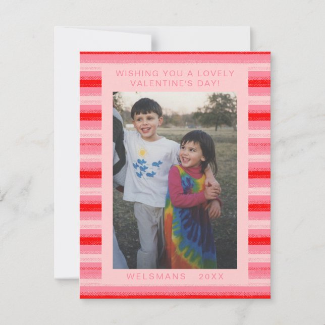 Tarjeta de Día de San Valentín fotográfico de cort (Anverso)