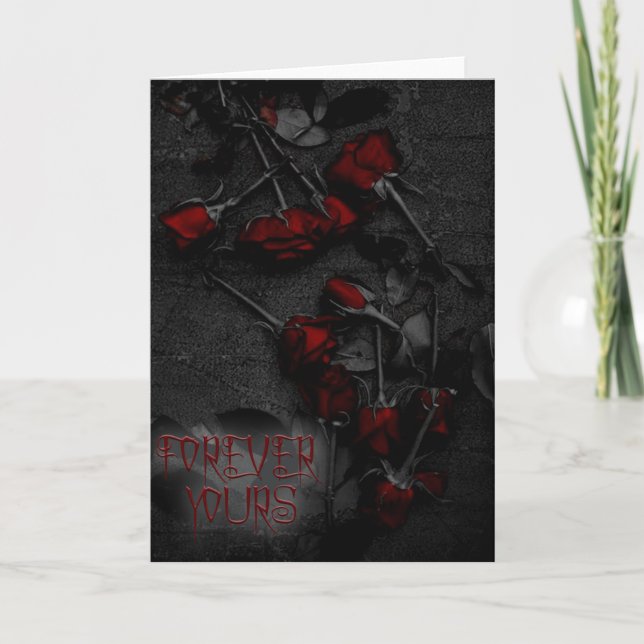 Tarjeta de Día de San Valentín gótica (Anverso)