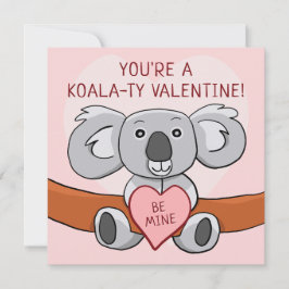 Tarjeta de Día de San Valentín Koala Koality Be Mi