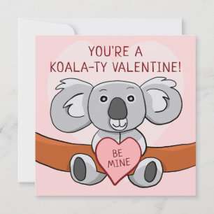 Tarjeta de Día de San Valentín Koala Koality Be Mi