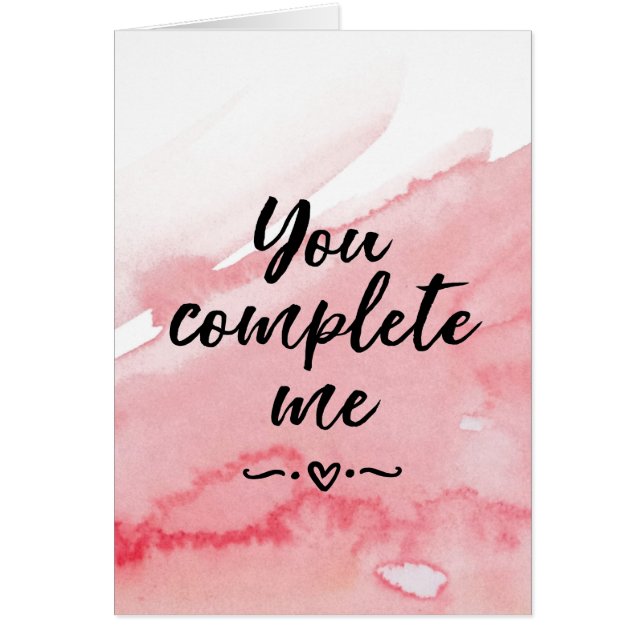 tarjeta de día de San Valentín, me completa (Frente)