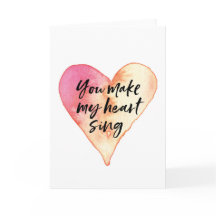 tarjeta de día de San Valentín, me haces cantar el