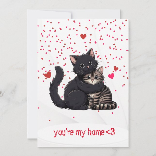 Tarjeta de Día de San Valentín para gato - tarjeta (Anverso)