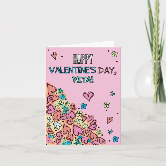 Tarjeta de día de San Valentín para Pita (papá en  (Anverso)