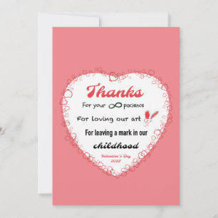 Tarjeta de día de San Valentín para profesores