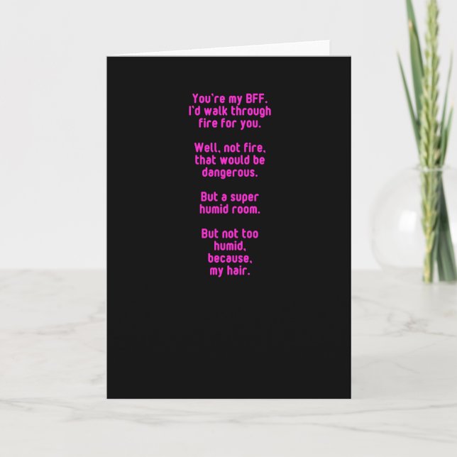 Tarjeta de día de San Valentín para su BFF (Anverso)