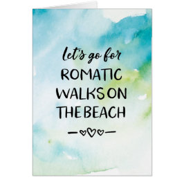 tarjeta de día de San Valentín, paseos románticos