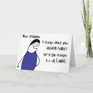 Tarjeta de Día de San Valentín Quirky de Peel Twis