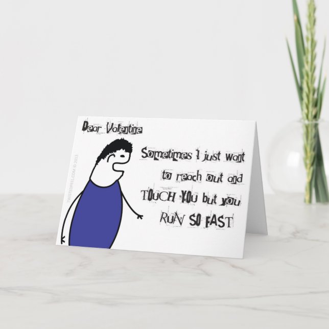 Tarjeta de Día de San Valentín Quirky de Peel Twis (Anverso)