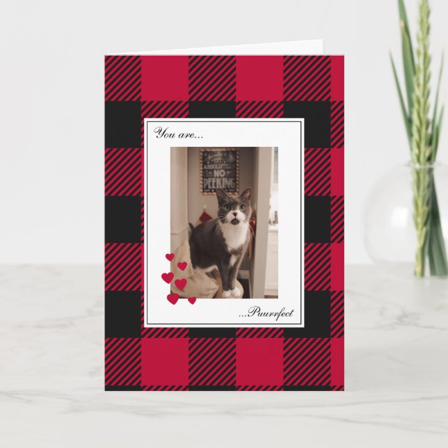 Tarjeta de Día de San Valentín Red Buffalo Jugado (Anverso)