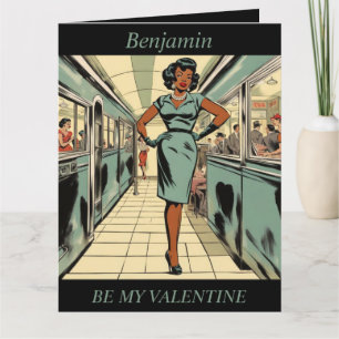 TARJETA DE DÍA DE SAN VALENTÍN Retro de los años 5