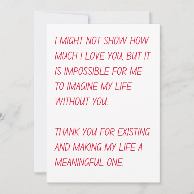 Tarjeta de Día de San Valentín romántica para él y (Anverso)