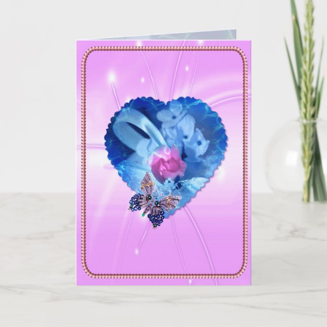 Tarjeta de Día del Amor del Corazón (Anverso)