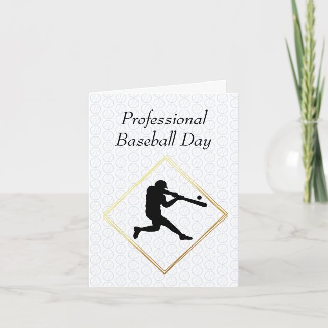 Tarjeta de Día del Béisbol Profesional (Anverso)