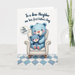 Tarjeta de Día del Padre Azure Abrazar
