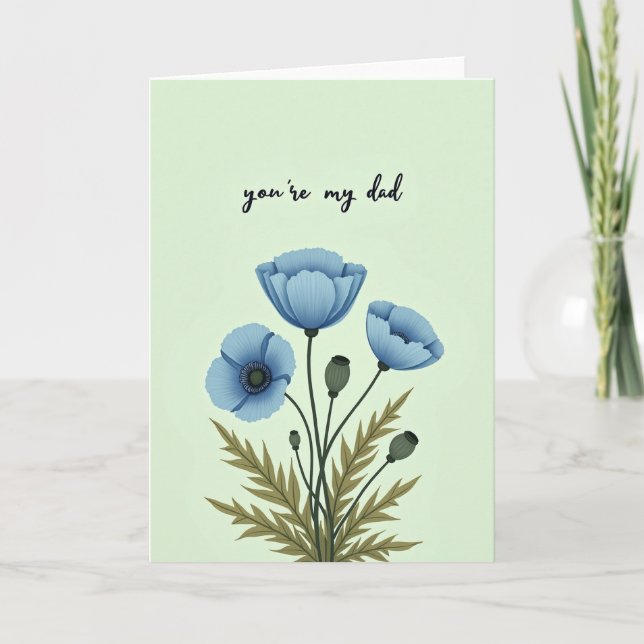 Tarjeta de Día del Padre Botánico Amor (Anverso)