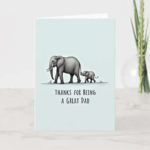 Tarjeta de Día del Padre con Animales Suaves